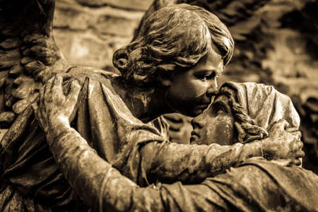 historic angel at a church in austria - photoの写真素材