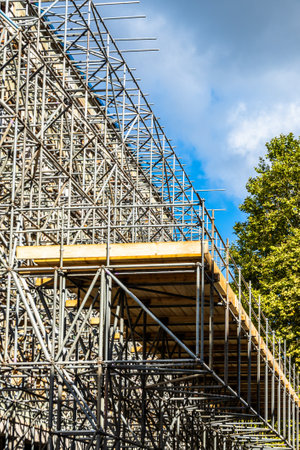 scaffolding at a construction site - photoの写真素材