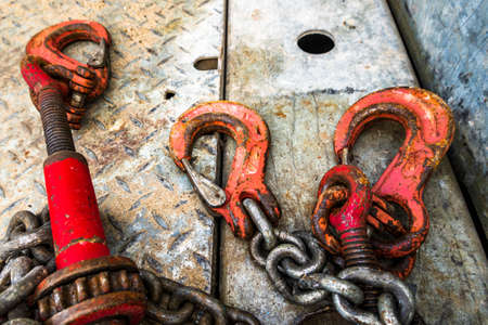 hook and a winch - construction - photoの写真素材