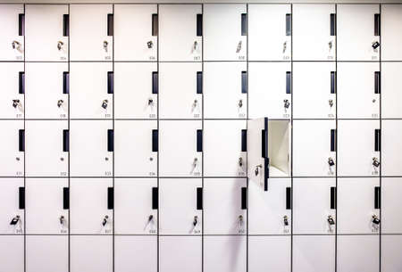 Modern deposit boxes - close upの写真素材