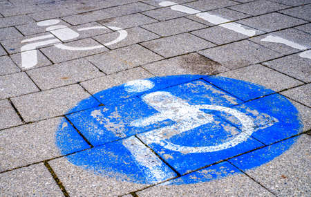 parking lot for disabled people - photo
