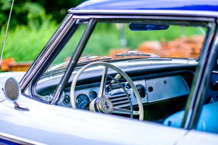 Bad Tolz, Germany - August 3: Vintage Car Studebaker Golden Hawk at the Kurparkviertel in Bad Tolz...