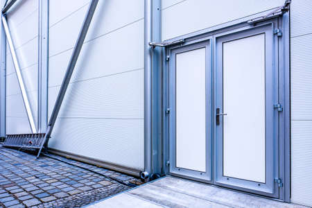 industrial door at a warehouse - photoの写真素材