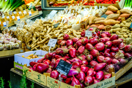 Munich, Germany - October 4:typical fruit stand at a street in the old town of Munich on October 4, 2021のeditorial素材