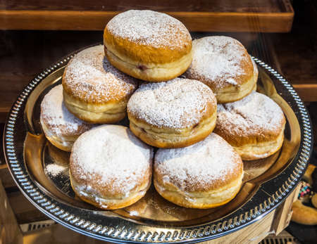 typical german krapfen or berliner cookies - photo