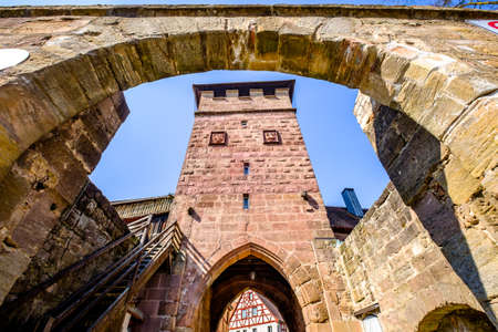 historic buildings at the old town of Wolframs Eschenbach - germanyの写真素材
