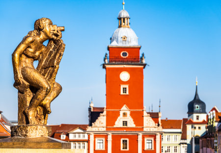 Gotha, Germany - March 22: famous historic buildings at the old town of Gotha on March 22, 2022のeditorial素材
