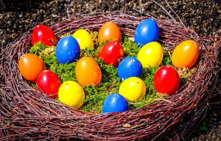 typical easter decoration - close up - photoの写真素材