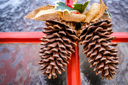 christmas decoration at a tree - photoの写真素材