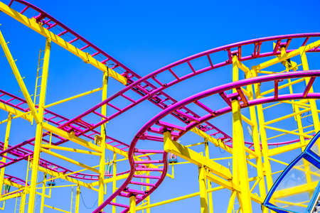 tracks of a typical roller coaster - photoの写真素材