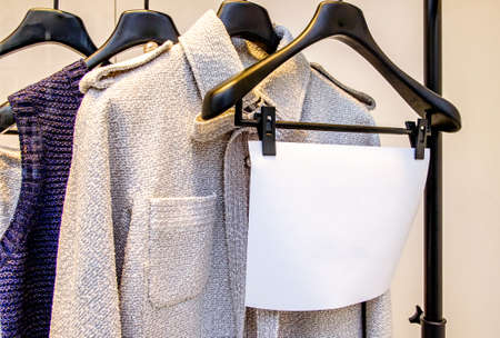 clothes at a display stand - photo