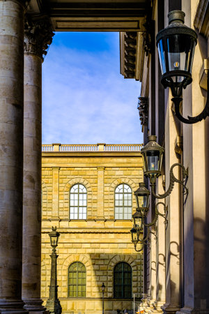 famous historic residence building in munich - germanyのeditorial素材