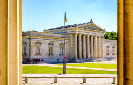 famous glyptothek in munich - bavariaのeditorial素材