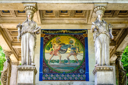 famous temple at the munich angel of peace - Friedensengelのeditorial素材