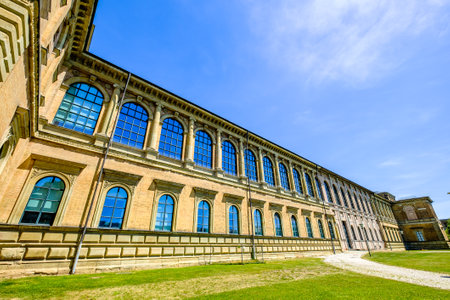 Munich, Germany - July 18: Famous old pinakothek museum building at the Kunstareal in Munich on July 18, 2022のeditorial素材