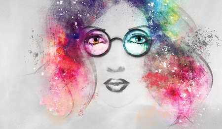 Portrait of a fancy womenの写真素材