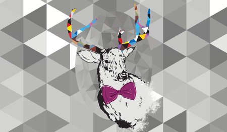 A fancy forest animal stagの写真素材