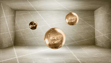 abstract balls in 3D illusionの写真素材