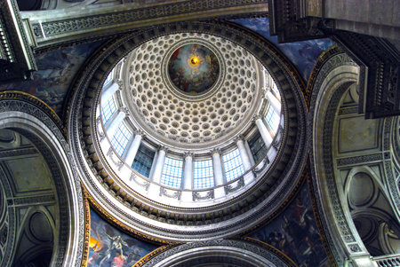 Interior of Pantheon, Parisのeditorial素材