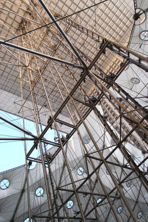 Detail of Metal Construction at la Defense, Parisのeditorial素材