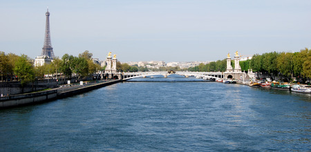 View of Seine River in Parisの写真素材
