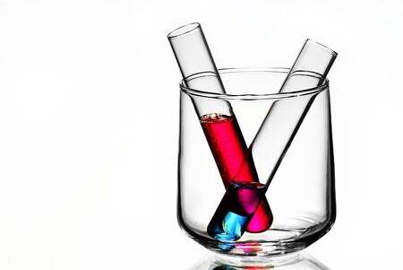 Chemicals in Test Tubesの写真素材