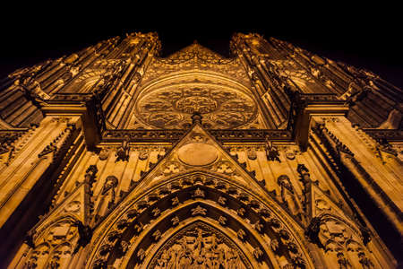 Front View of St. Vitus Cathedral, の写真素材