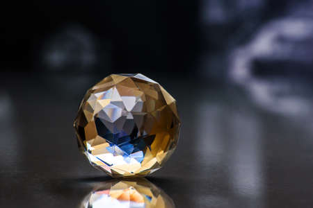 Glass Ball, Dark Blurry Backgroundの写真素材