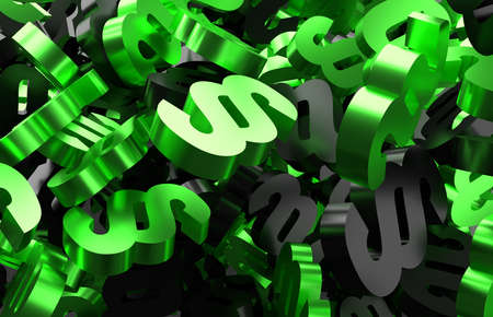 Pile of Green and Black Paragraph Signsの写真素材