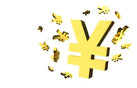 Yen Symbols Backgroundの写真素材