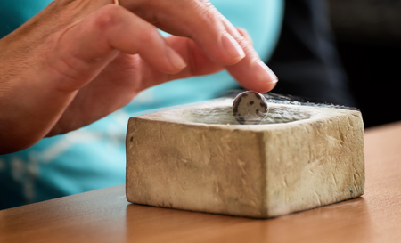 Demonstration of Superconductivity with Magnetの写真素材