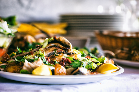 Food with many kinds of mealsの写真素材