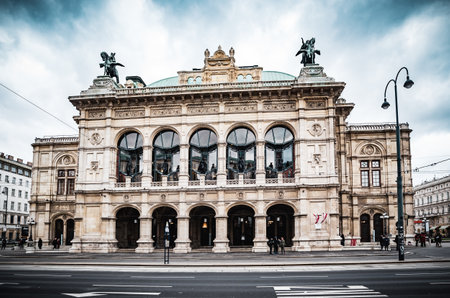 Vienna, Austria - December 10 2018: Day shot of Vienna Operahouse
