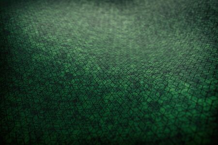 3D rendering of abstract background, green structured curved surfaceの写真素材