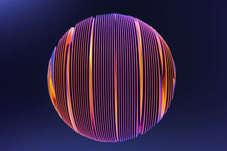 3D rendering of abstract background, fluidic design, metallic surface, shiny glossy curved shape,...
