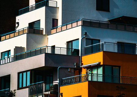 Contemporary Living: Modern Architectural Design with Vibrant and Functionalの写真素材