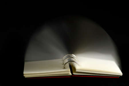 Motion cards on black backgroundの写真素材