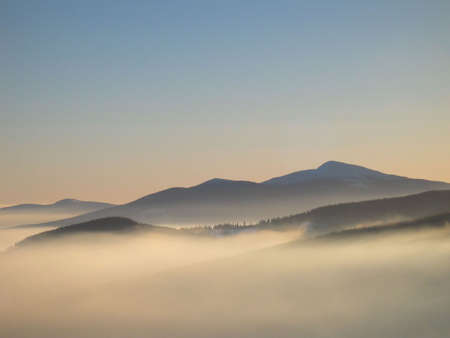 Mountain ridge sunrise viewの写真素材