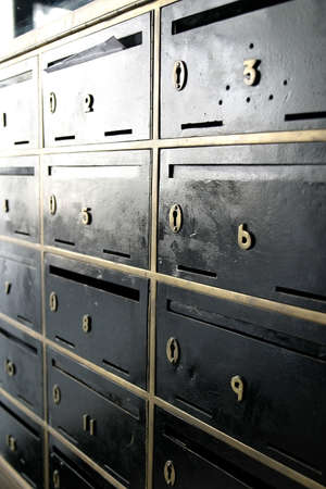 old-style, retro letter-box-close upの写真素材