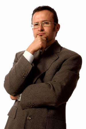 Young handsome  man making  serious gesture.の写真素材