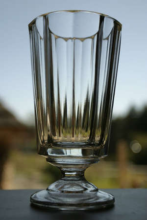 Empty clean stylish glass in close up view.の写真素材