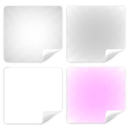 empty square leaves of paper gray and pink. paper for notesのイラスト素材