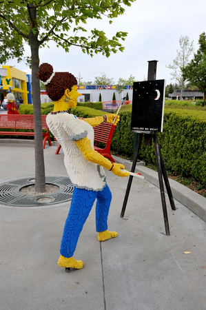 GUNZBURG, GERMANY - MAY 6: fabulous piece of LEGO bricks in  Legoland on May 6, 2014, Gunzburg, Germanyのeditorial素材