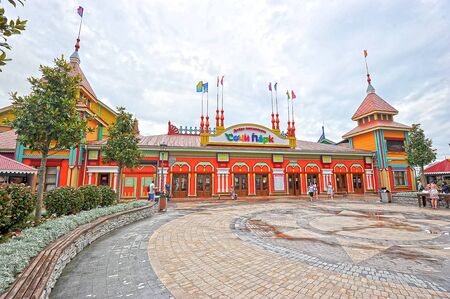 SOCHI, RUSSIA - JUNE 28, 2015: popular Russian theme Park "Sochi Park"のeditorial素材