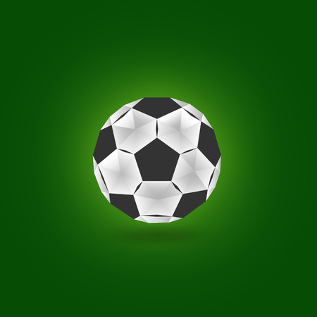 soccer ball - vector illustration in low poly styleのイラスト素材