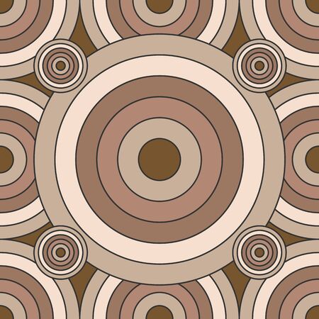 vector circular seamless patternのイラスト素材