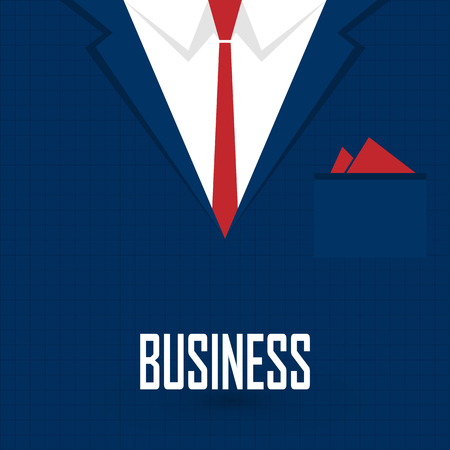 Business men's suit with tie and handkerchief - vector illustrationのイラスト素材