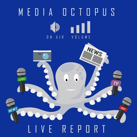 vector drawing - media octopusのイラスト素材