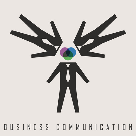 vector illustration of business communicationのイラスト素材