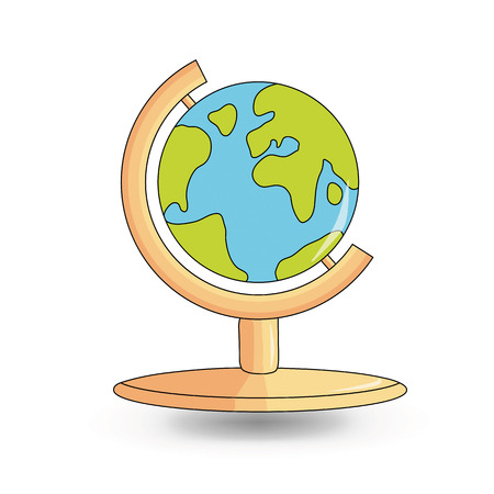 School globe. cartoon  style design - vectorのイラスト素材